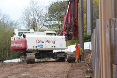 Dew Piling Working at Carrington Power